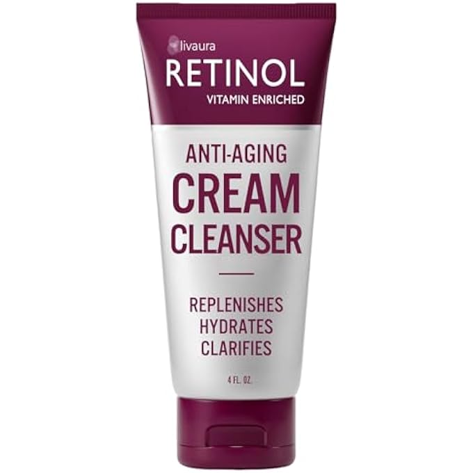 RETINOL ANTI-AGING CREAM CLEANSER - DAILY DEEP CLEANSING FACIAL WASH EXFOLIATES TO IMPROVE SKIN - Image 1